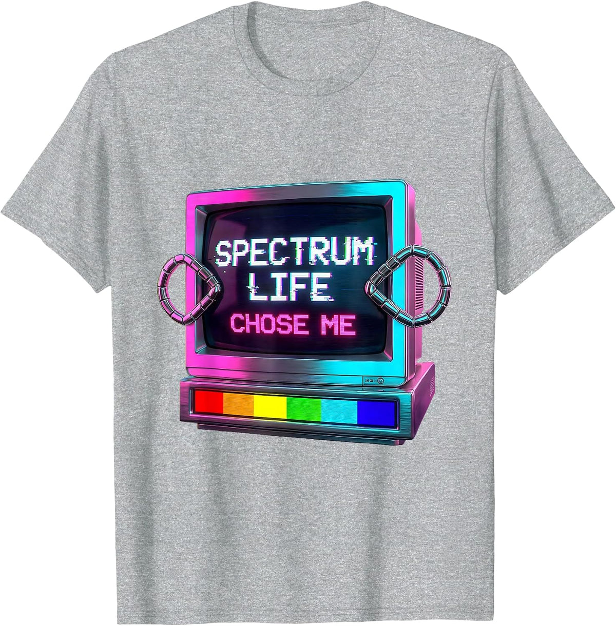 Men's Spectrum Life Chose Me Autism Awareness Design T-Shirt - Heather Grey