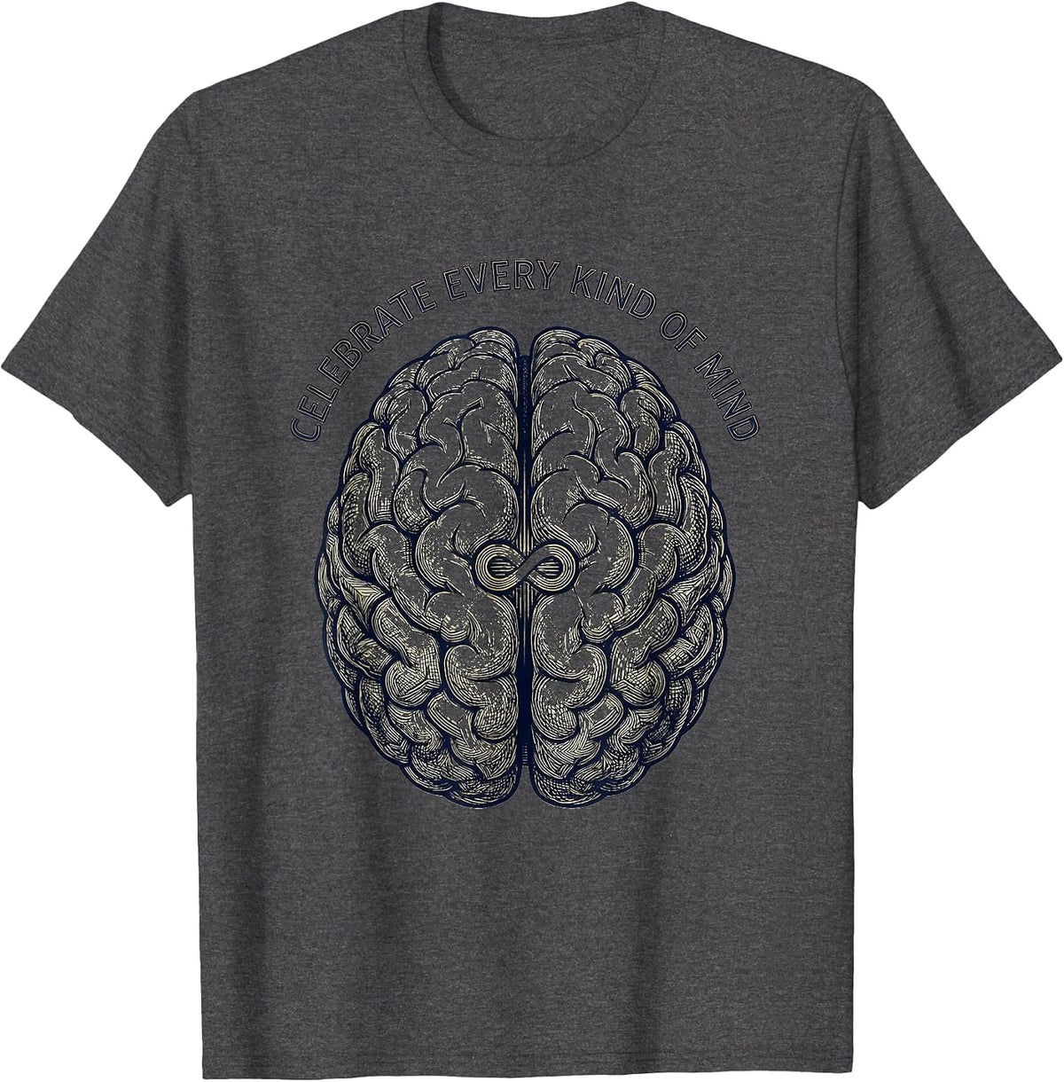 Men's Celebrate Every Kind of Mind Autism Awareness T-Shirt - Dark Heather Grey