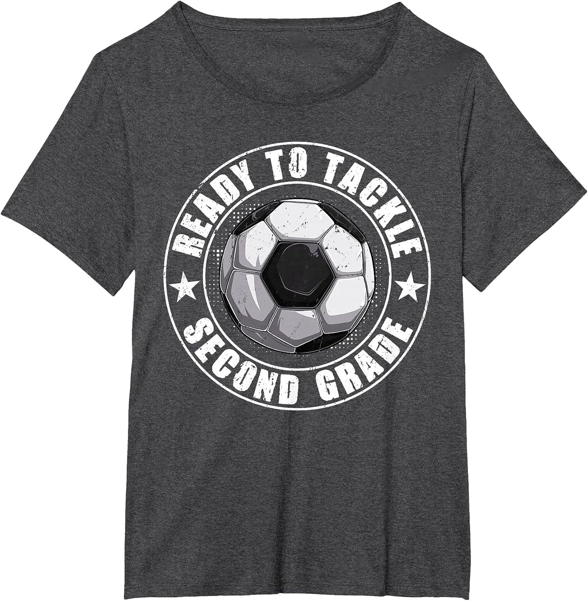 Ready to Tackle Second Grade Back to School Soccer Lovers T-Shirt - Dark Heather Grey