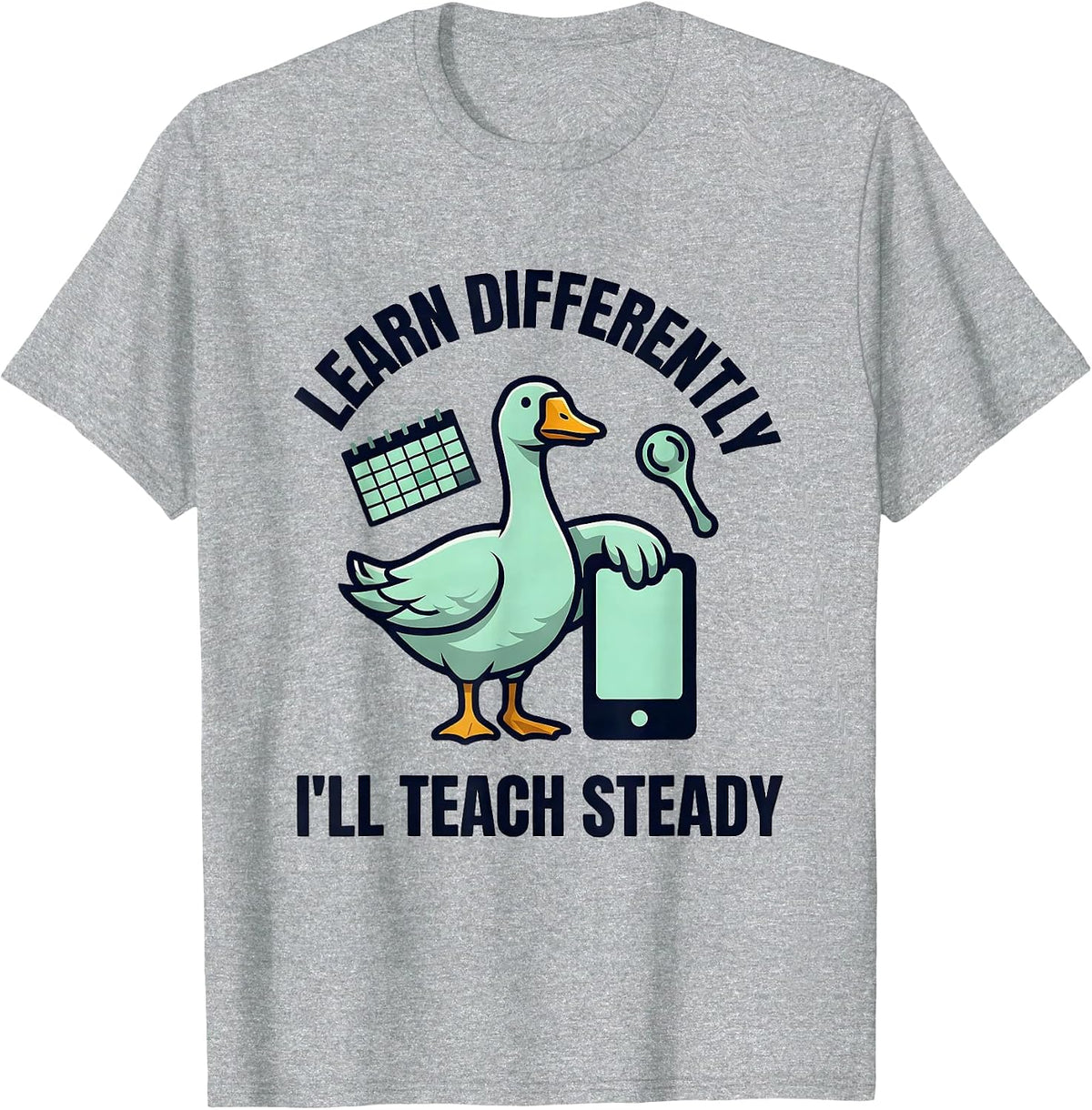 Men's Learn Differently, I'll Teach Steady Funny Special Education T-Shirt - Heather Grey