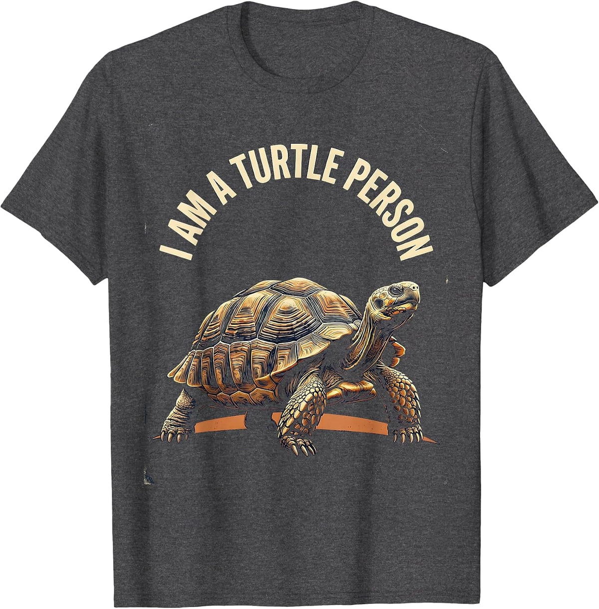 Men's I Am A Turtle Person Vintage Turtle Lover Gift T-Shirt - Dark Heather Grey