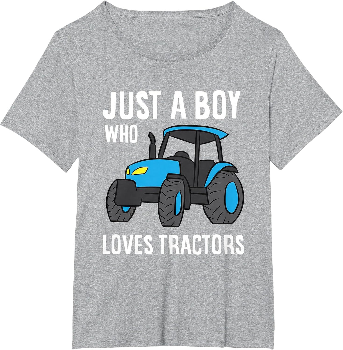 Just a Boy Who Loves Tractors T-Shirt - Heather Grey