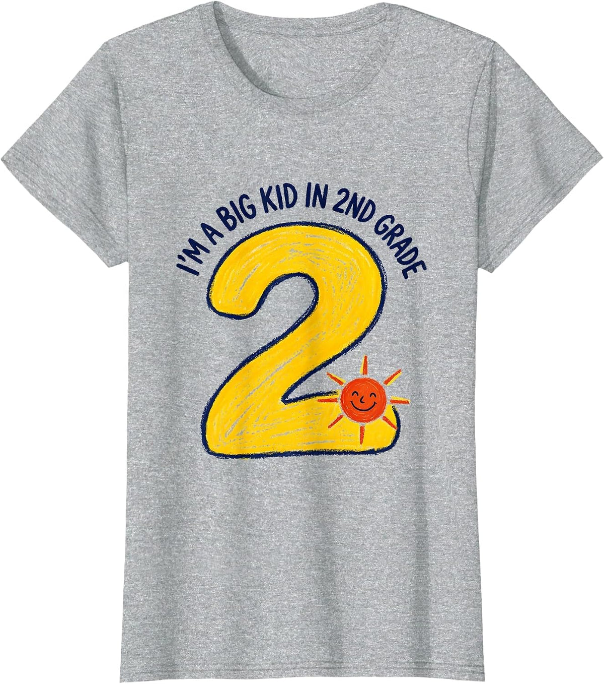 Women's I’m A Big Kid In 2nd Grade Funny Back To School Kids Humor T-Shirt - Heather Grey