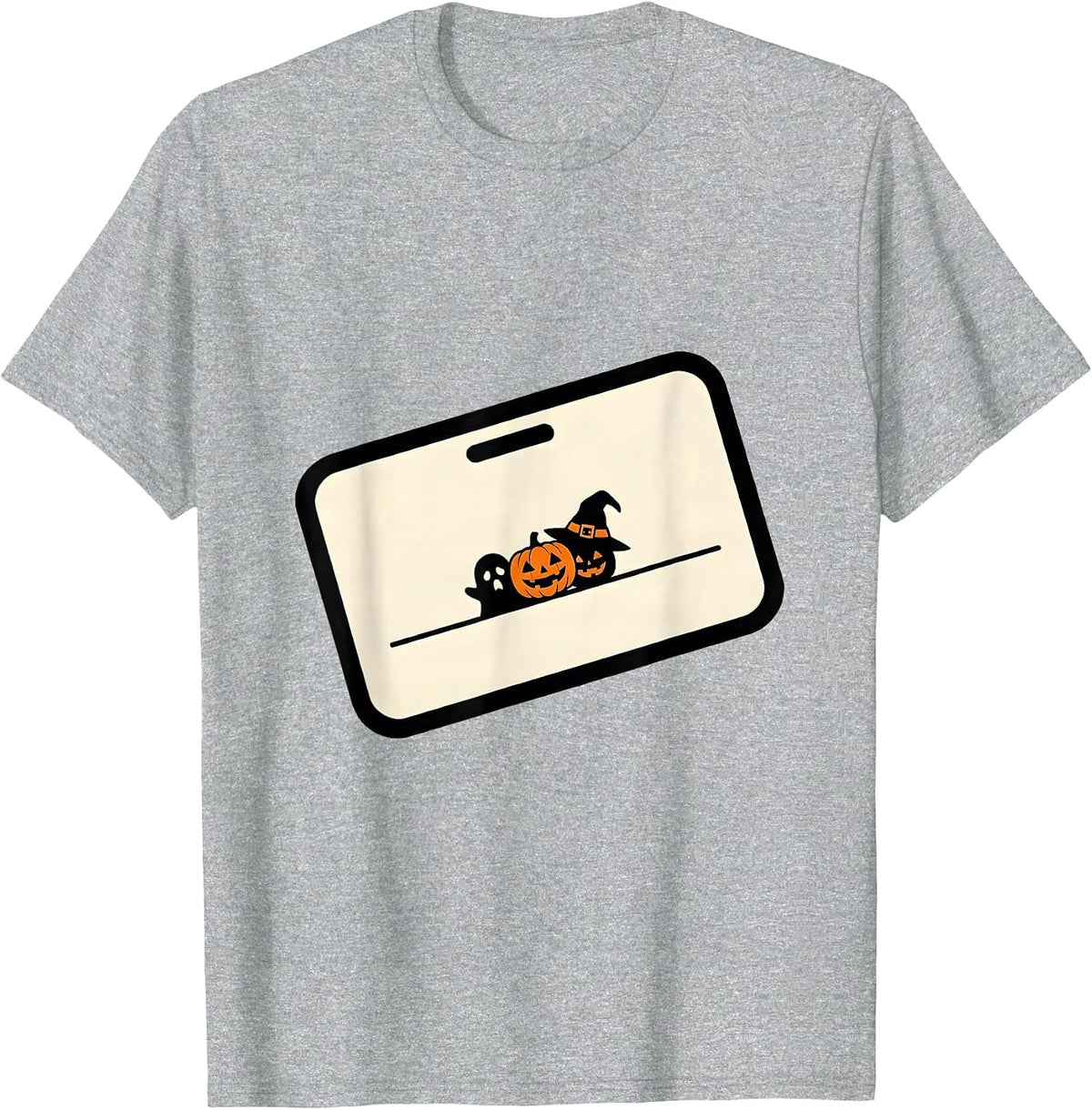 Men's Costume Label Tiny Creature Teacher Halloween Humor T-Shirt - Heather Grey