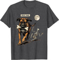 Men's Great Dane Funny Skeleton Chasing Halloween Dog Mom Pet T-Shirt - Dark Heather Grey