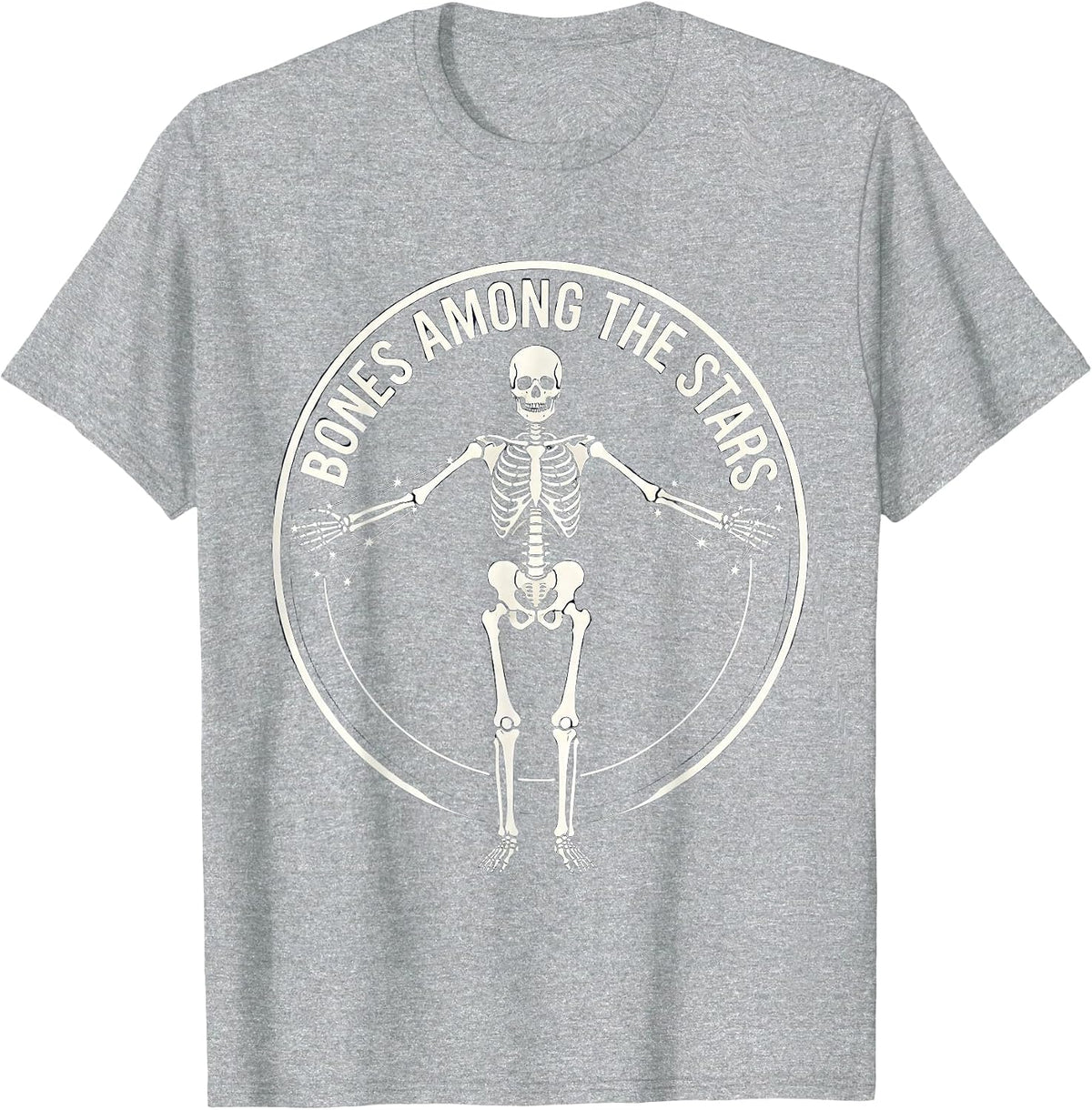 Men's Halloween Skeleton Constellation Bones Among the Stars T-Shirt - Heather Grey