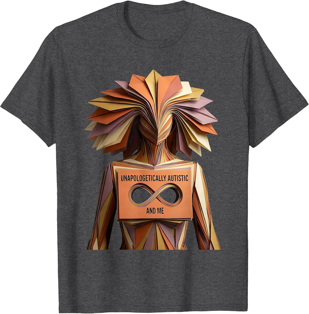 Unapologetically Autistic Autism Awareness Design T-Shirt - Dark Heather Grey