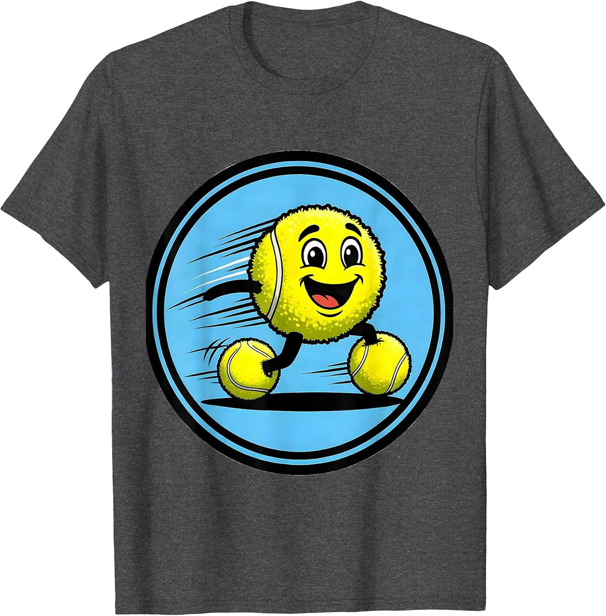 Walker Tennis Ball Feet Fall Prevention Graphic T-Shirt - Dark Heather Grey