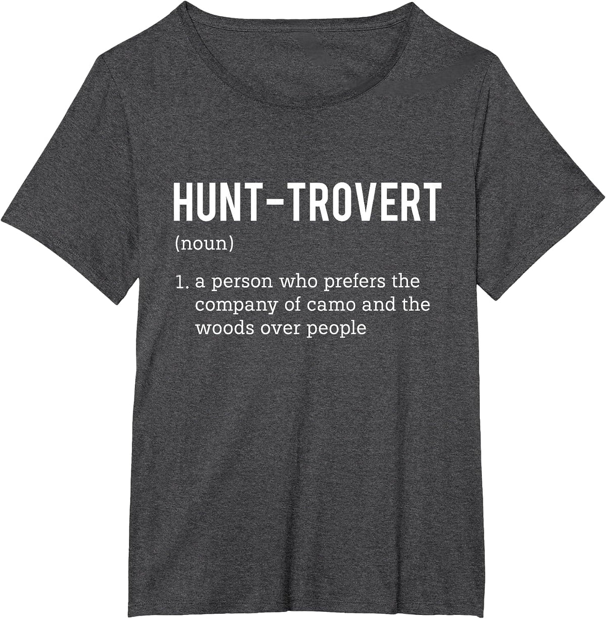 Hunt-trovert - Hunting Lover Big Game Hunter Definition T-Shirt - Dark Heather Grey