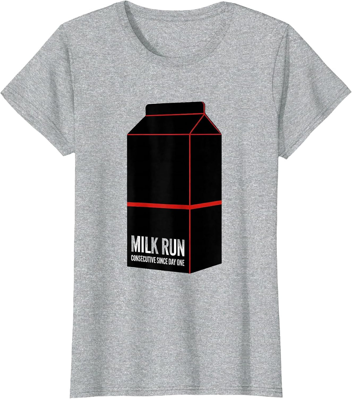 Milk Run Consecutive Since Day One Funny Dad Humor T-Shirt - Heather Grey