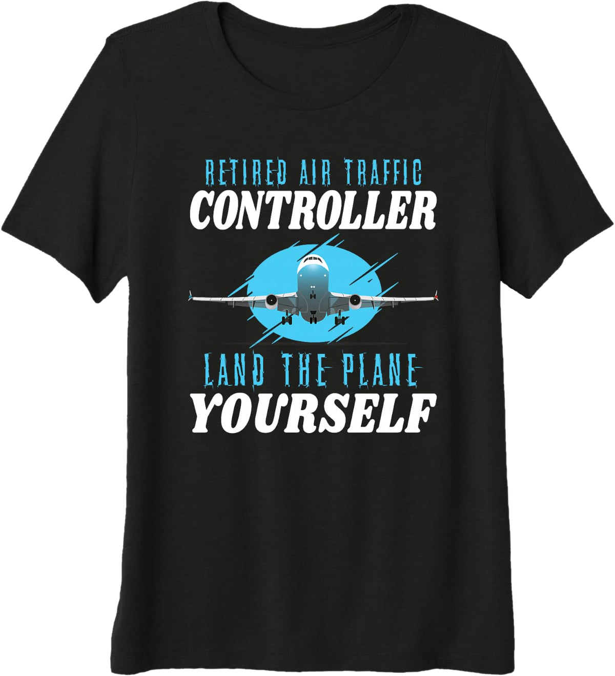 Air Traffic Controller Aircraft Flight Service Premium Tri-Blend T-Shirt - Black