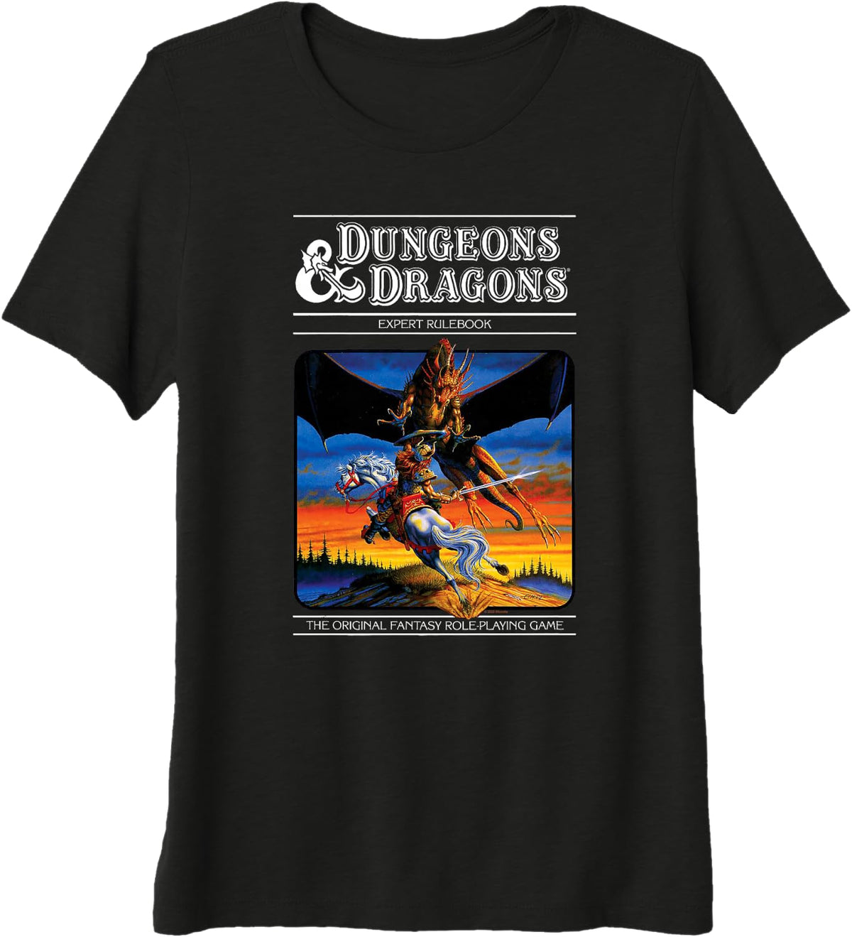 Dungeons & Dragons Vintage Expert Rulebook Premium Tri-blend T-Shirt - Black