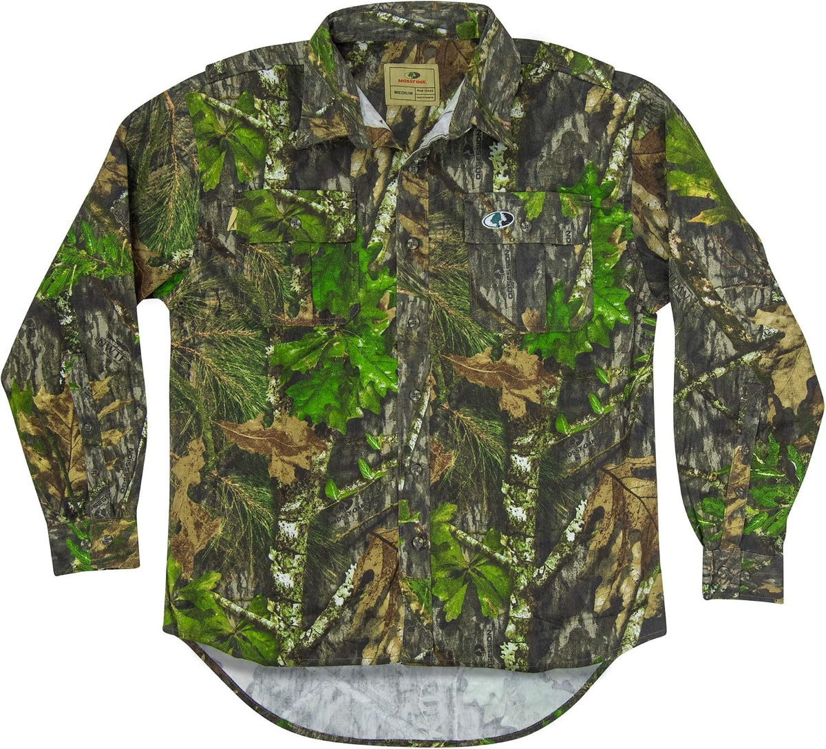 Mossy Oak unisex-adult mens Men's Long Sleeve Camo Hunting Shirts Cotton Mill - Obsession