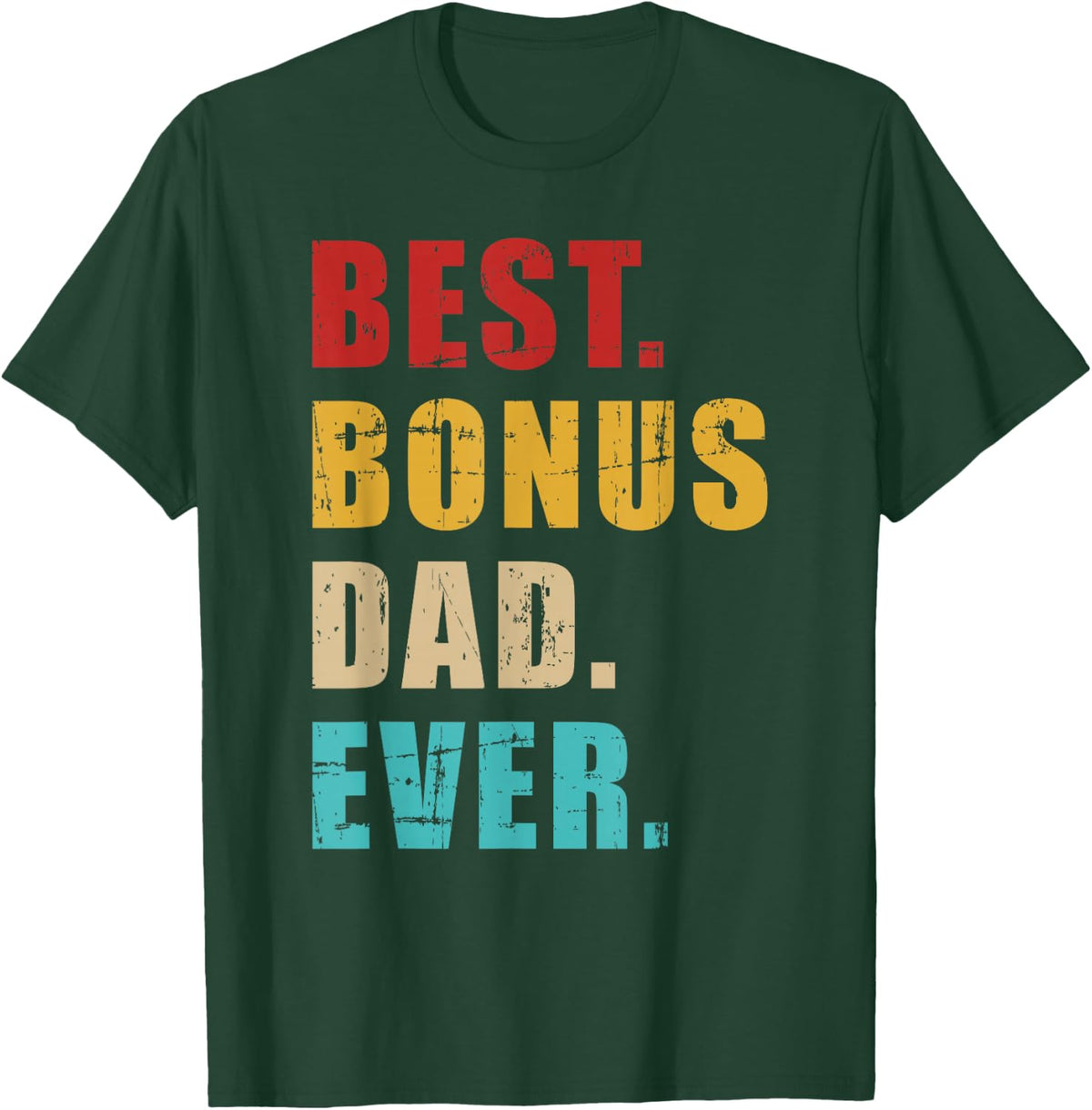 Best bonus dad vintage retro T-Shirt - Dark Green