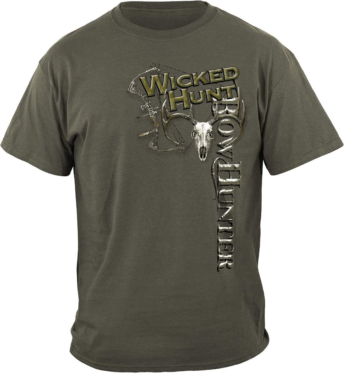 Erazor Bits T-Shirts for Wicked Hunt, American Hunting Shirts, 100% Cotton - size chart