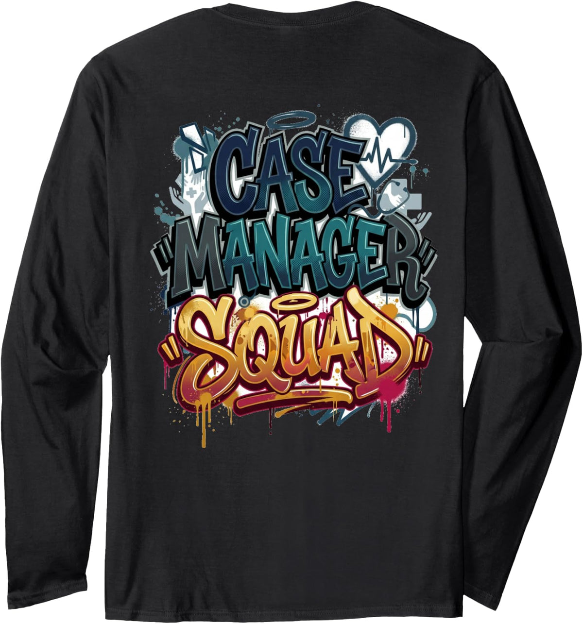 Case Manager Social Worker Squad Long Sleeve T-Shirt - Adult Unisex Black