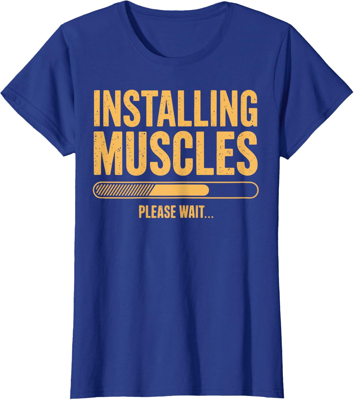 Installing Muscles Please Wait T-Shirt - Royal Blue