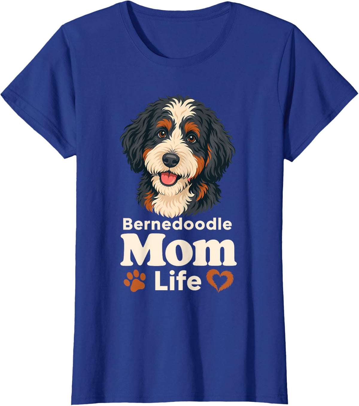 Bernedoodle Mom Life Cute Dog Puppy T-Shirt - Royal Blue