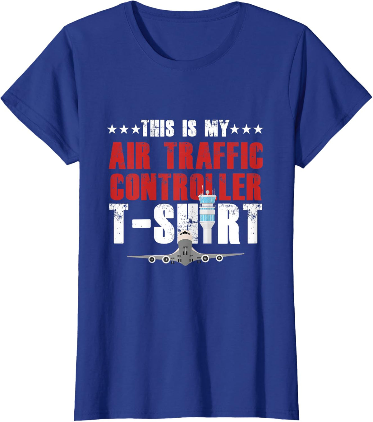 Air Traffic Controller Costume Airport Airplane Pilot Gift T-Shirt - Royal Blue