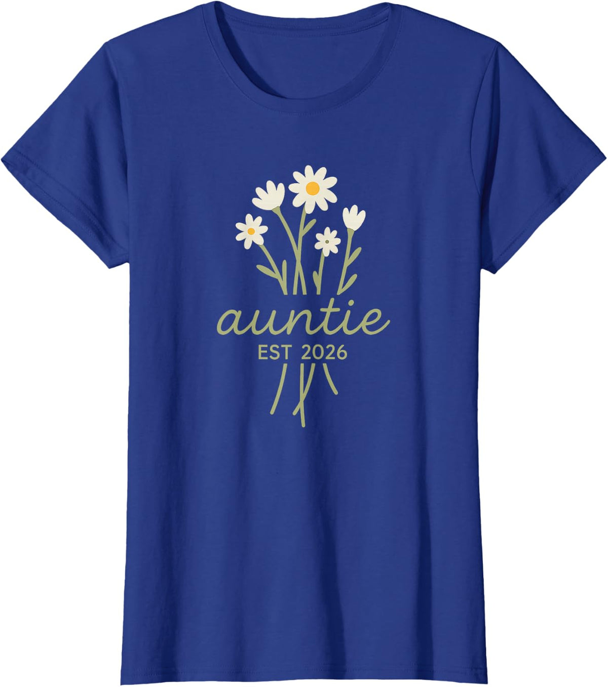 T-Shirt Tee for New Aunts and Aunties Gift - Royal Blue