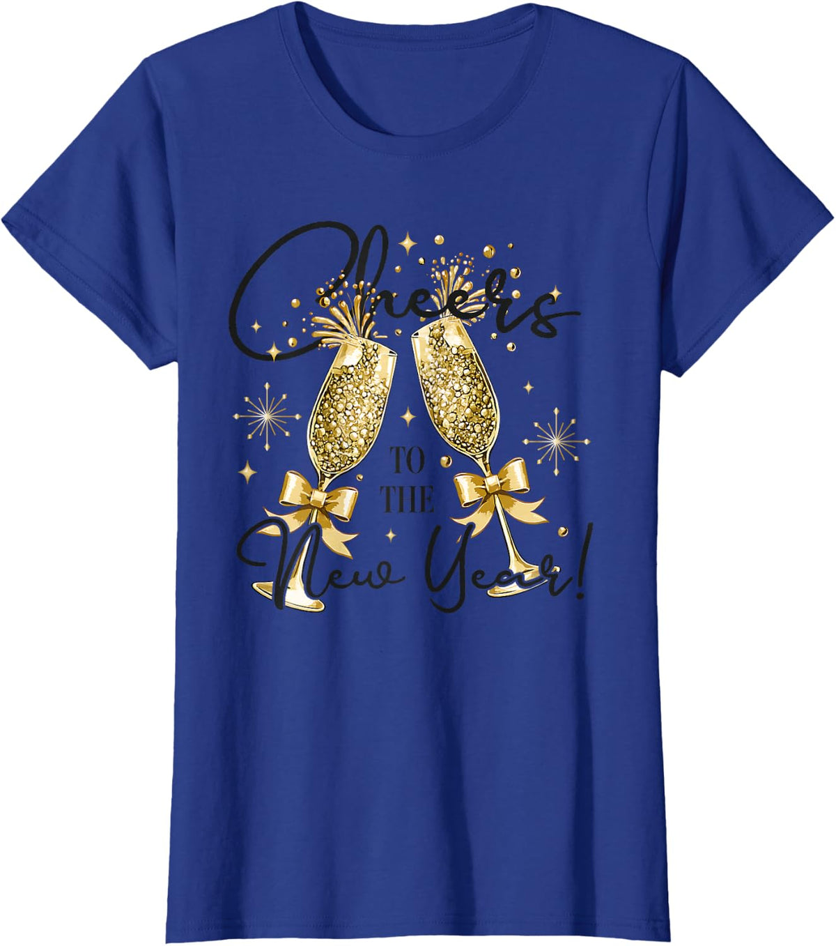 Happy New Year 2026 Cheers to A New Year Fireworks T-Shirt - Royal Blue