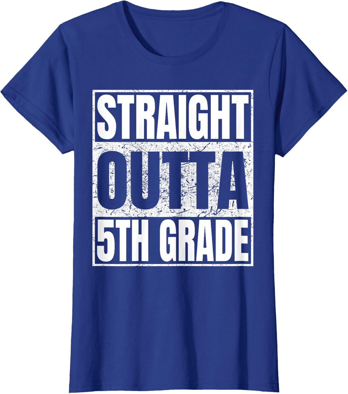 Straight Outta 5th Grade Graduation Funny 2026 Fifth Grade T-Shirt - Royal Blue