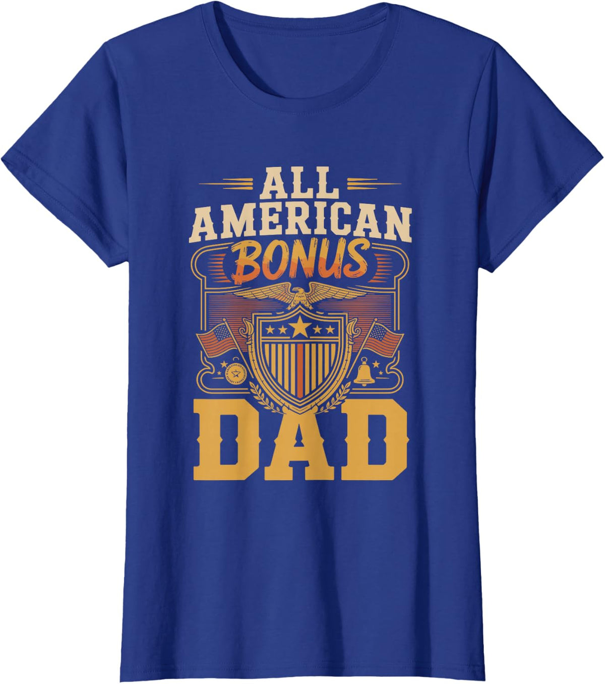 All American Bonus Dad T-Shirt - Royal Blue