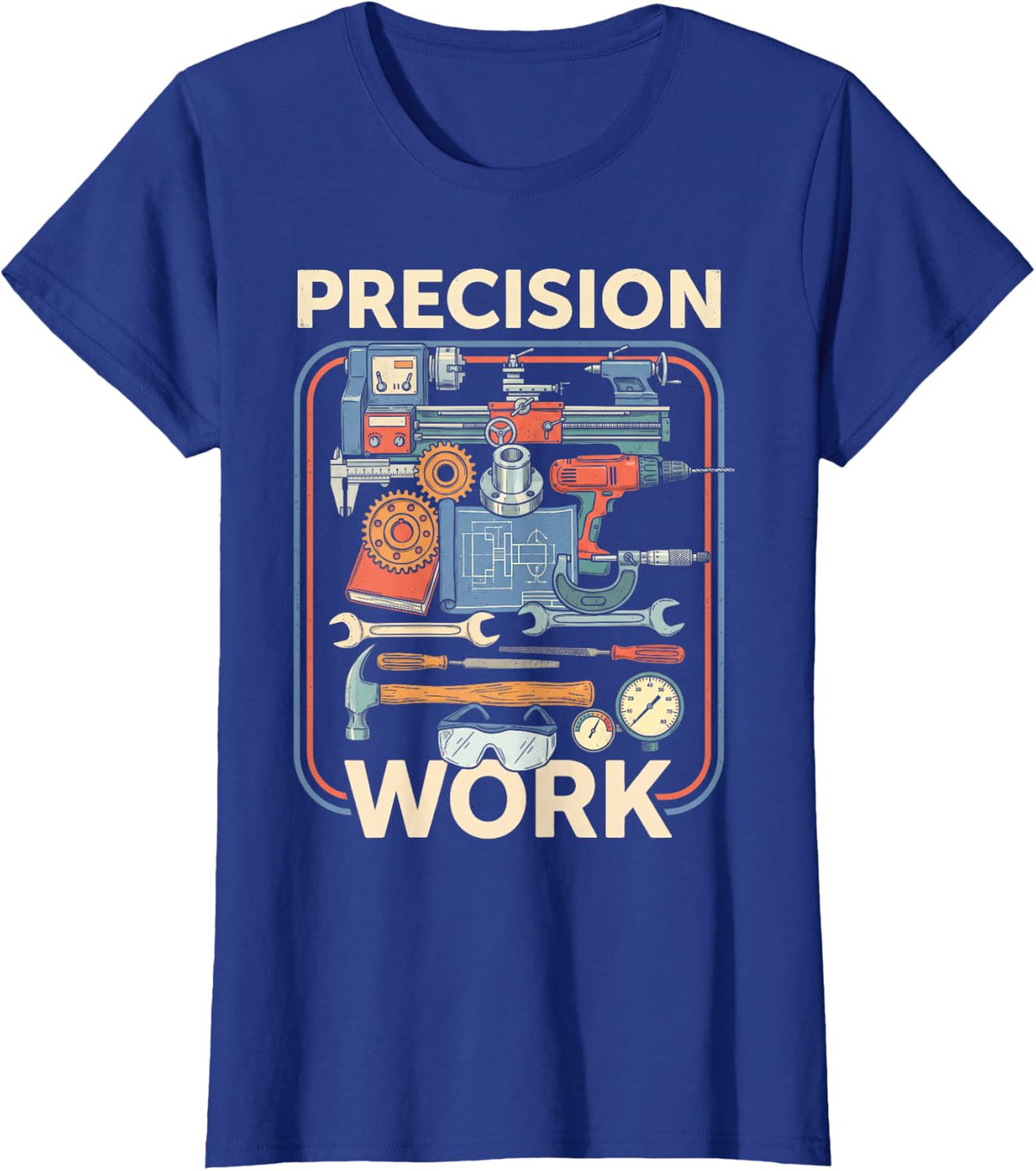 Machinist Appreciation Vintage Poster T-Shirt - Royal Blue