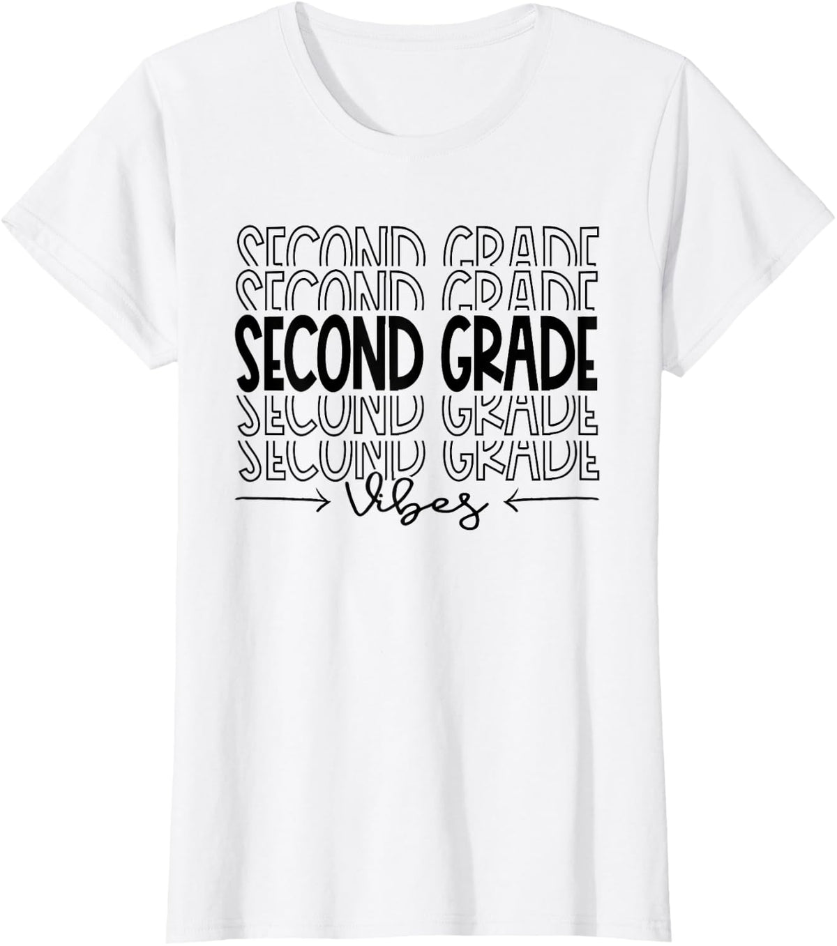 second grade vibes 2nd grade team retro 1st day of school T-Shirt - White