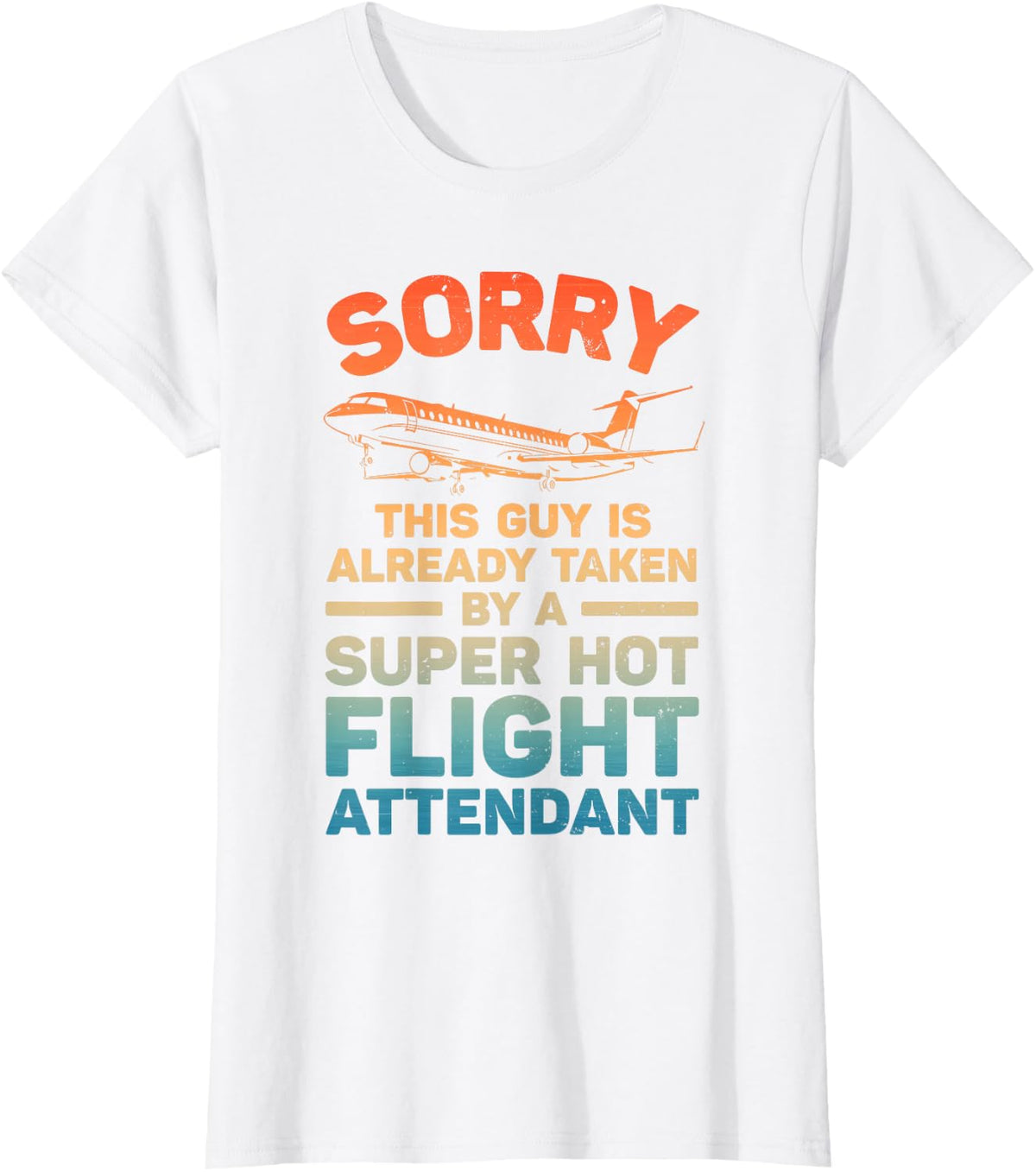 Flight Attendant Art for Men Stewardess Flight Attendant T-Shirt - White