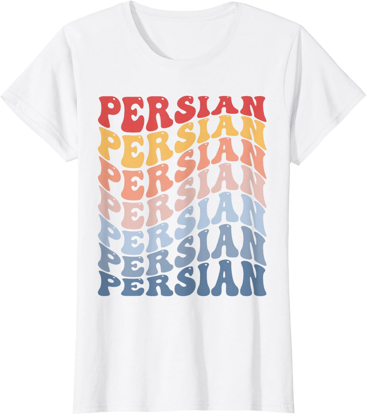 Persian Groovy Cat T-Shirt - White