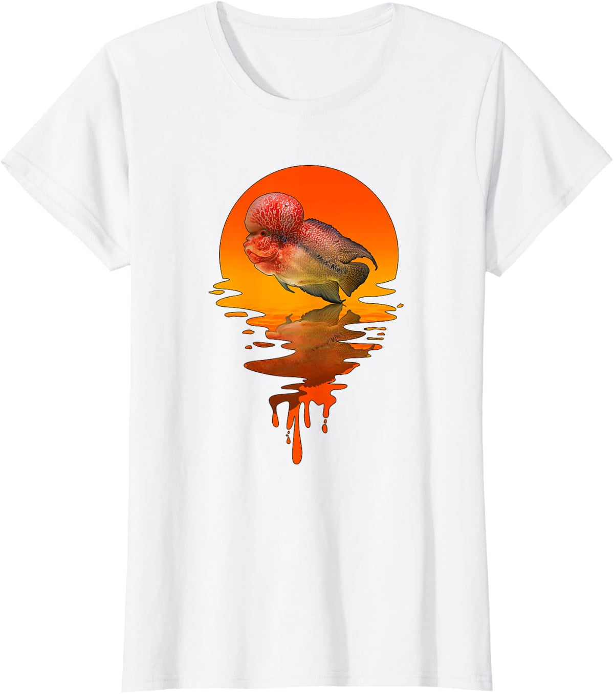 Vintage Retro Style Flowerhorn T-Shirt - White