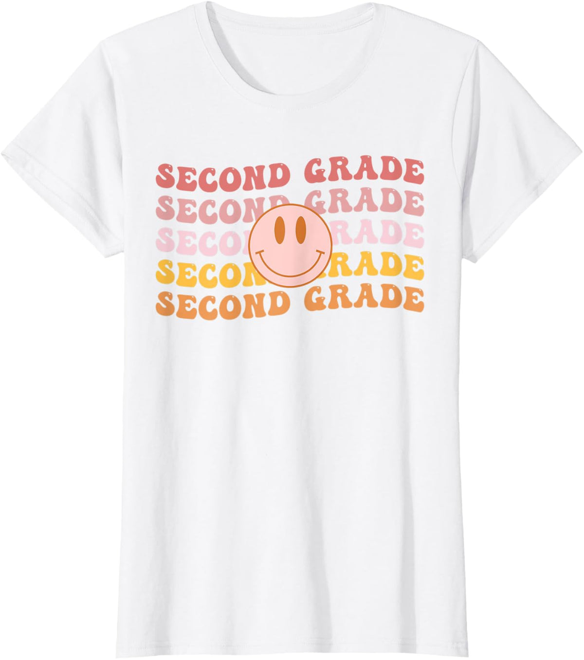 Second Grade Vibes 2nd Grade Team 1st Day of School Retro T-Shirt - White