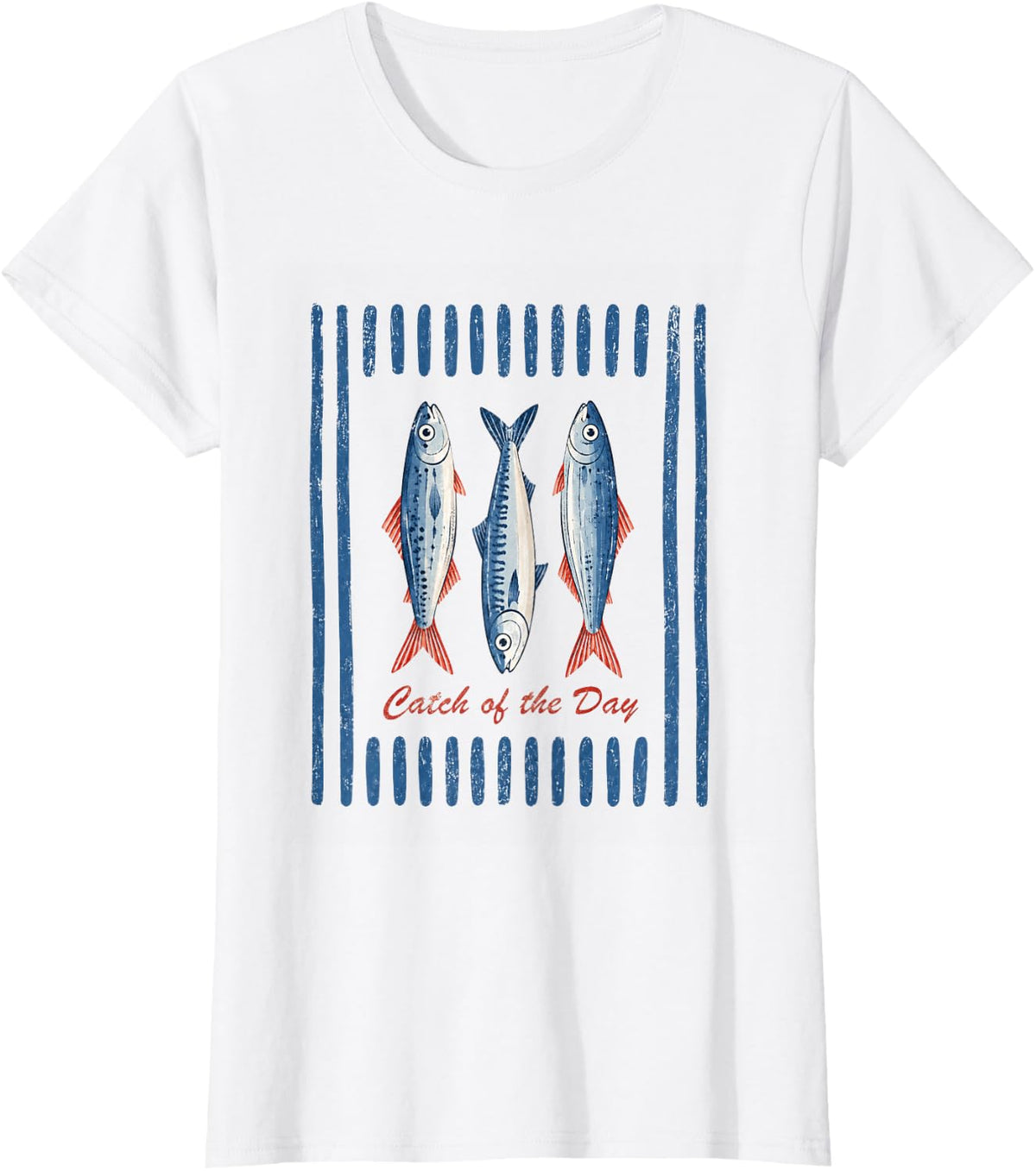 Sardines Tinned Fish Retro Graphic Summer for Men Women T-Shirt - White