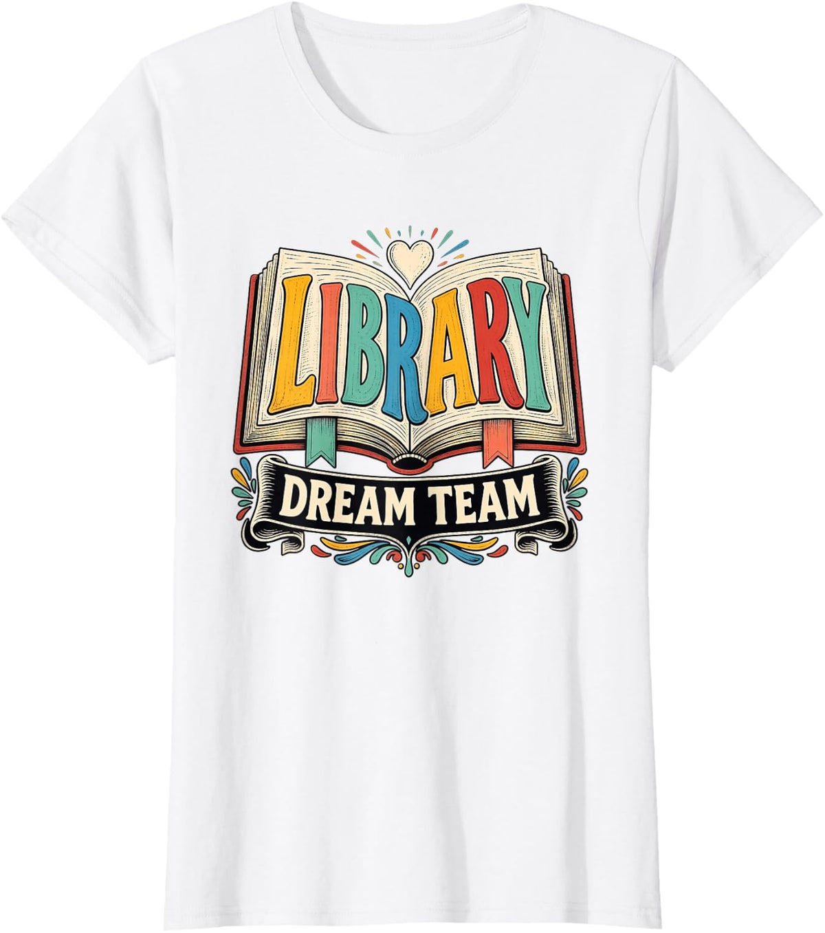 Library Dream Team School Librarian T-Shirt - White