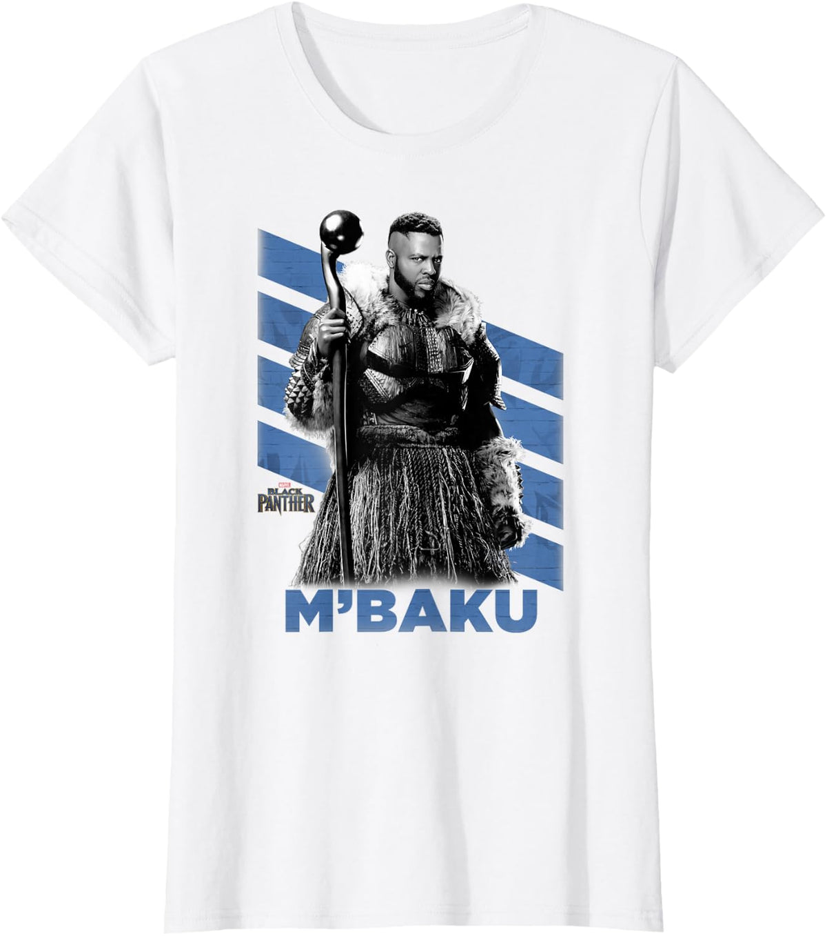 Marvel Black Panther M'Baku Warrior Profile Graphic T-Shirt T-Shirt - White