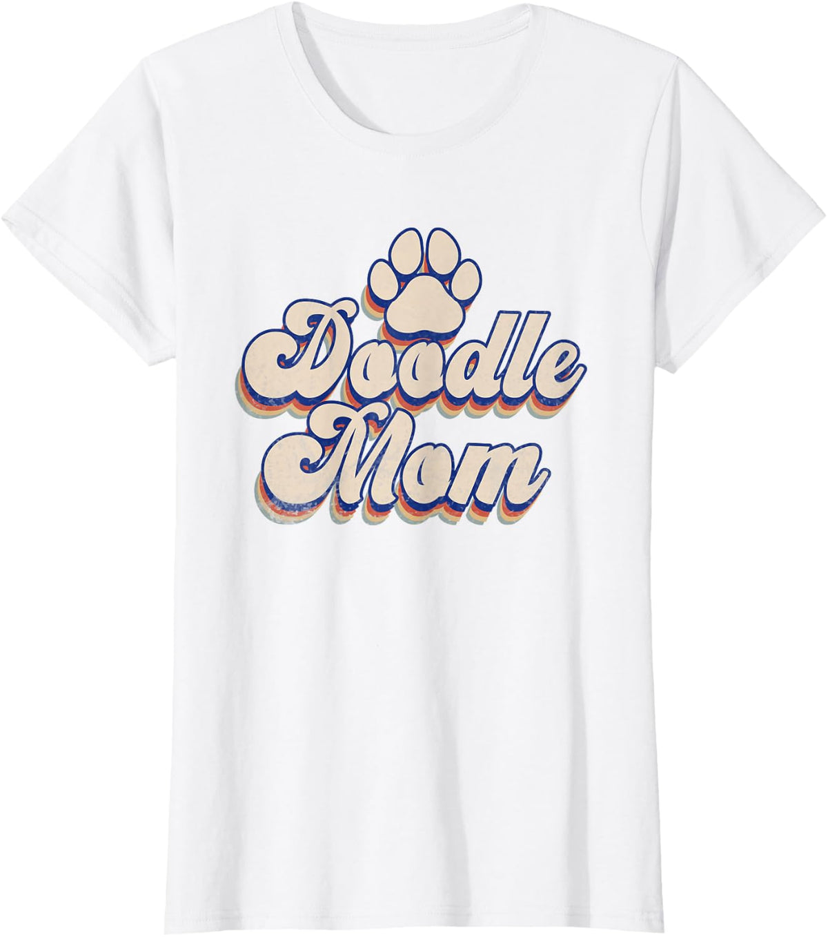 Doodle Mom Shirt For Women Labradoodle Goldendoodle Bernedoodle Dog Mama Tees T Shirts - White