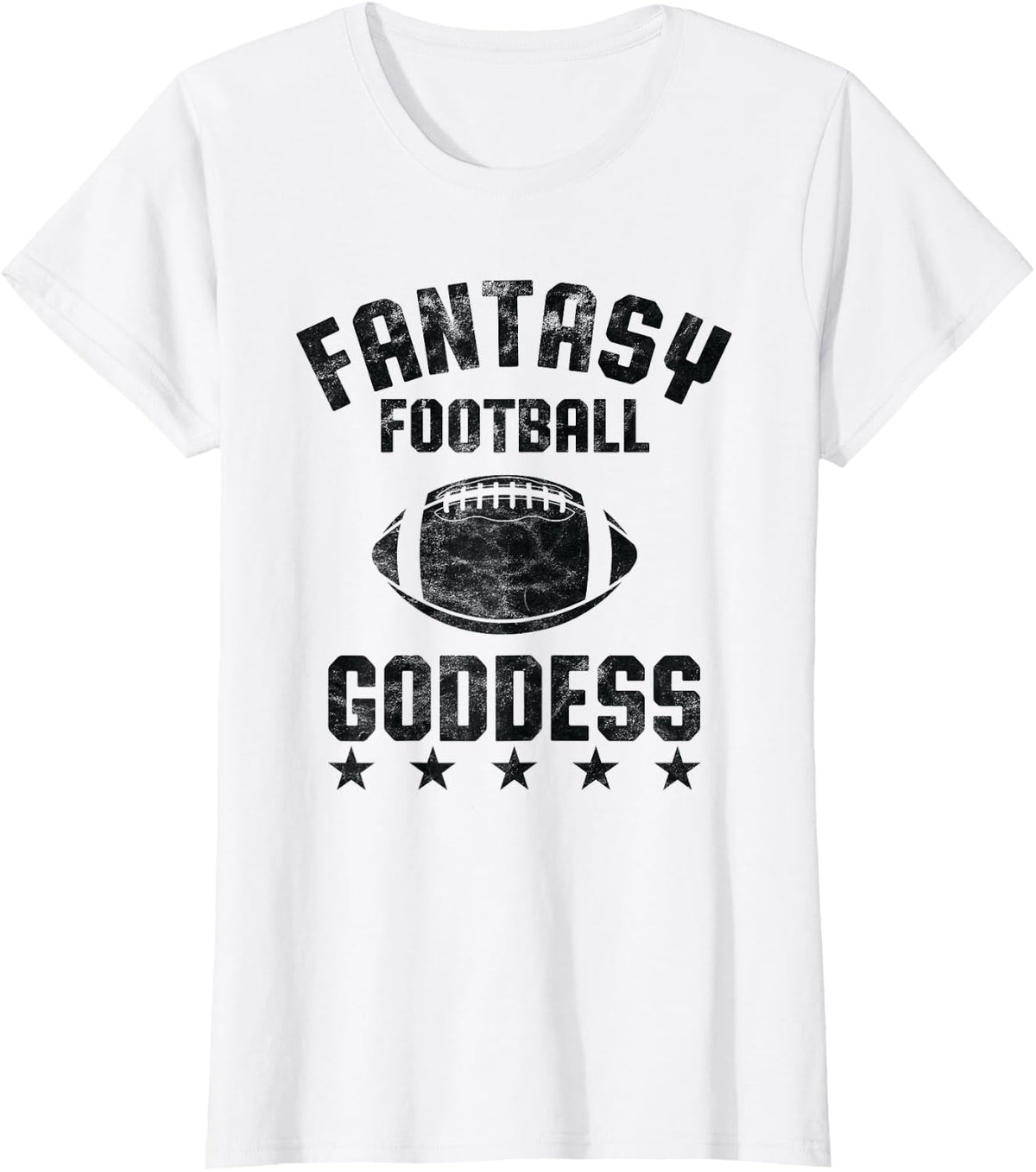 Fantasy Football Goddess Women Cute Design for One Part T-Shirt - White