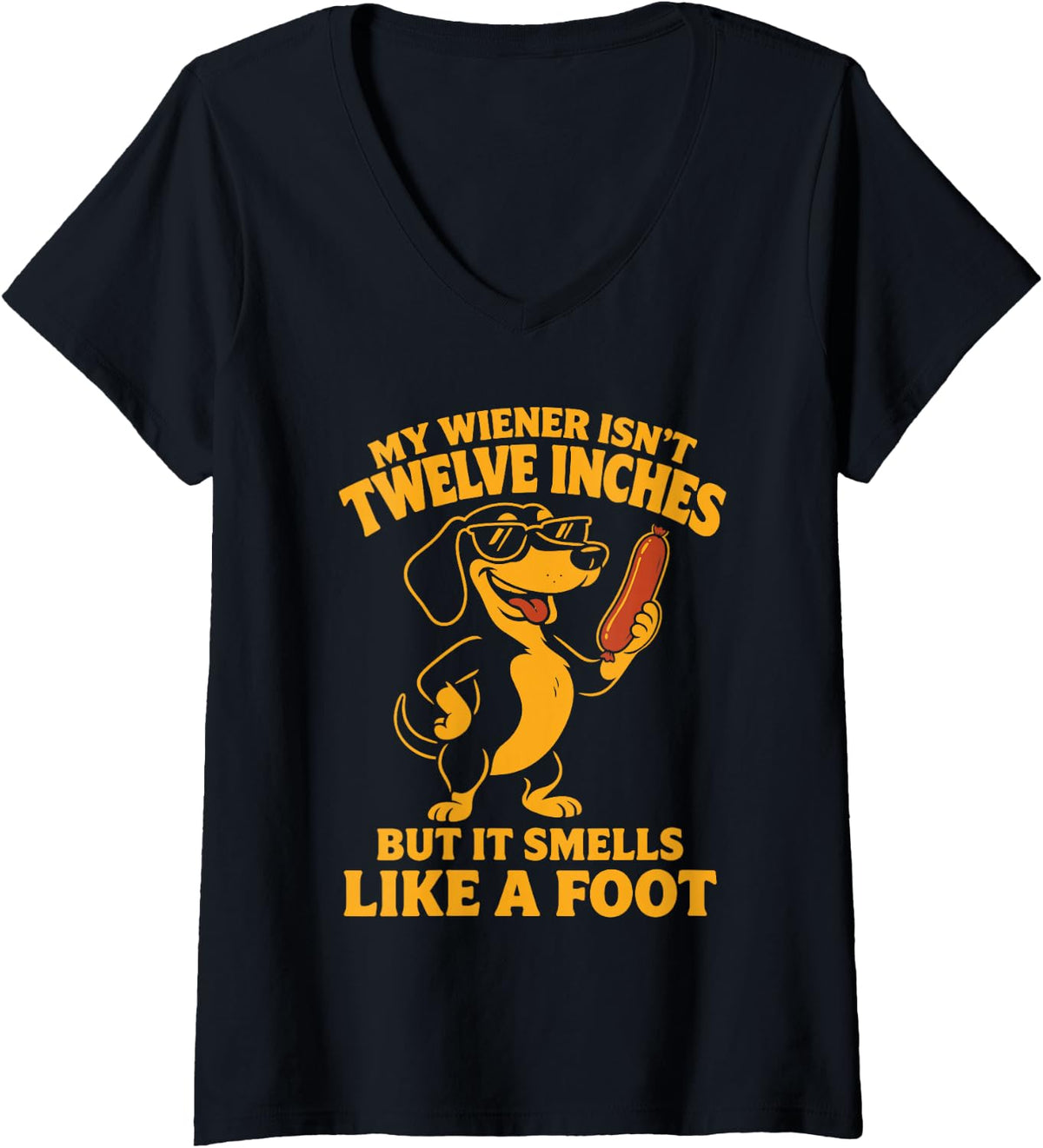 Women's Funny Embarrassing Shirts Crude Cringey Inappropriate Humor V-Neck T-Shirt - Black