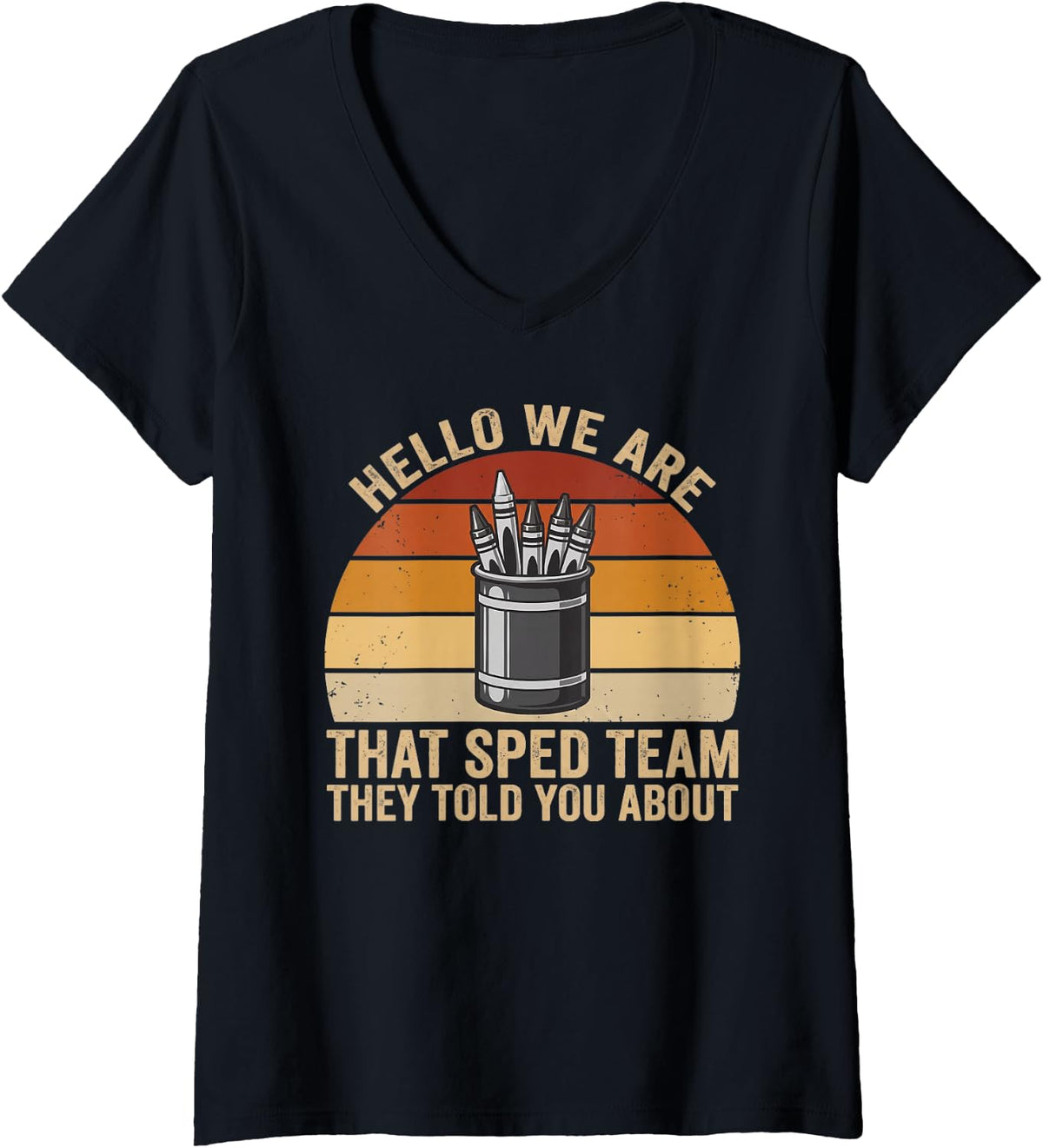 Women's that Sped Team They Told You About Special Education Teacher V-Neck T-Shirt - Black