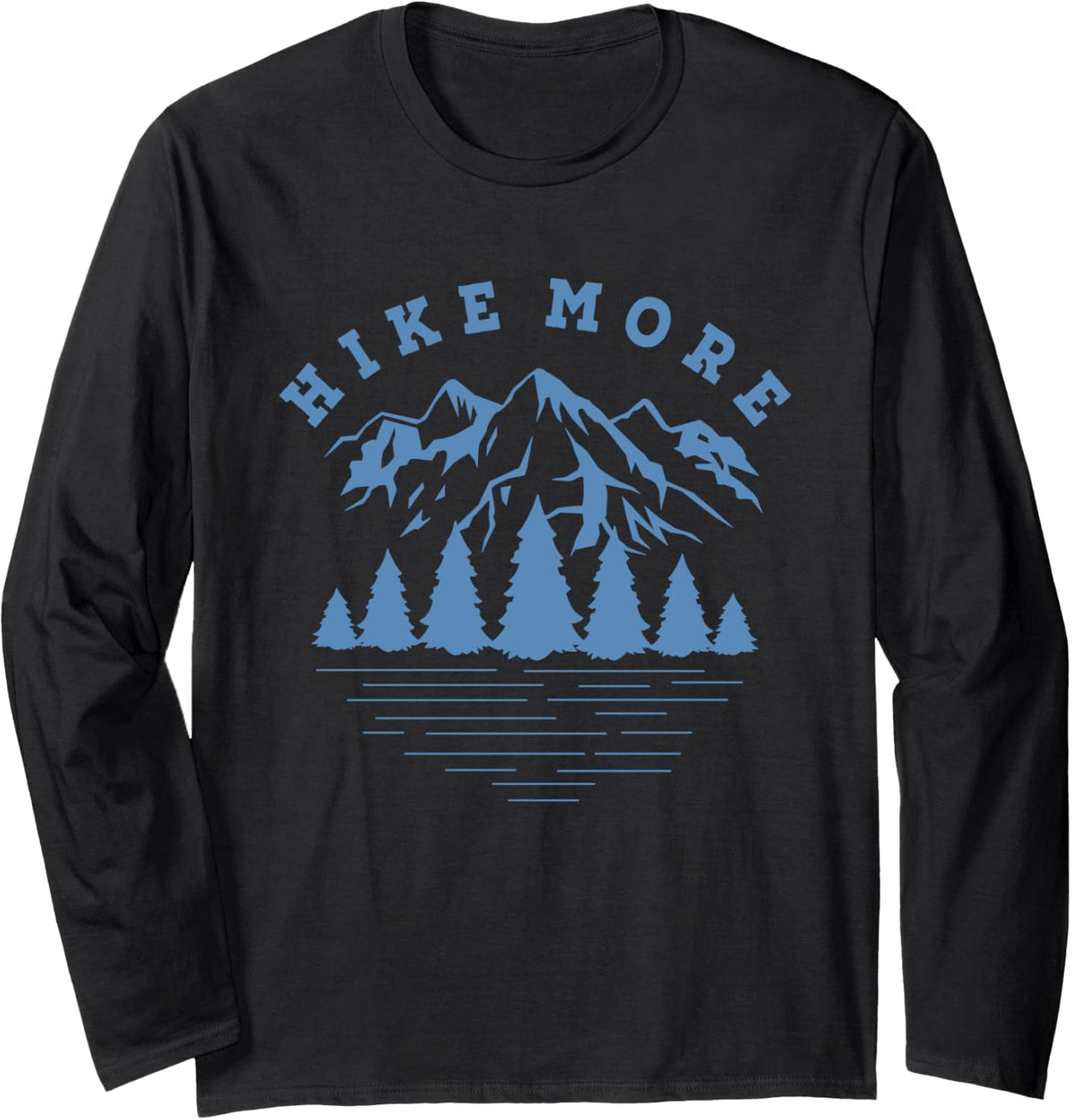 Hike Long Sleeve T-Shirt - Adult Unisex Black