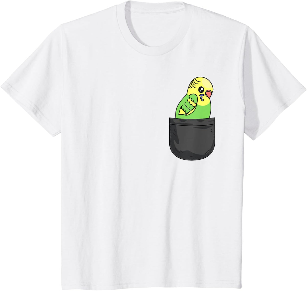 Funny Bird Lover Budgie in Bag T-Shirt - White