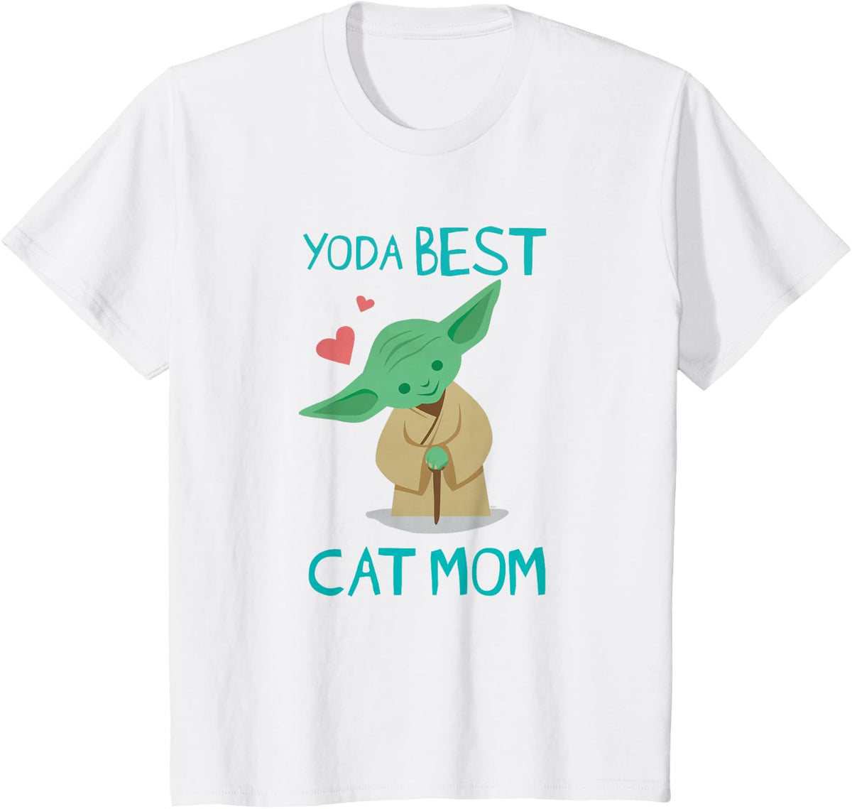 Star Wars Yoda Best Cat Mom Yoda Chibi Portrait Family T-Shirt - White
