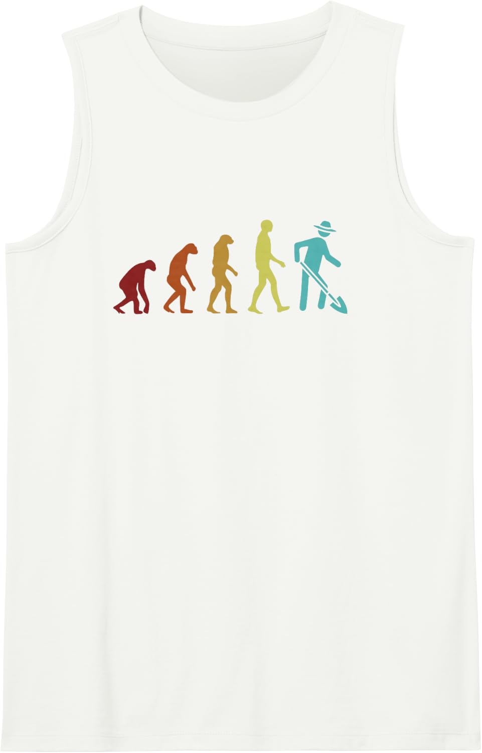 Farmer Evolution Agriculture Rancher Agribusiness Farmer Sleeveless Tank Top - White