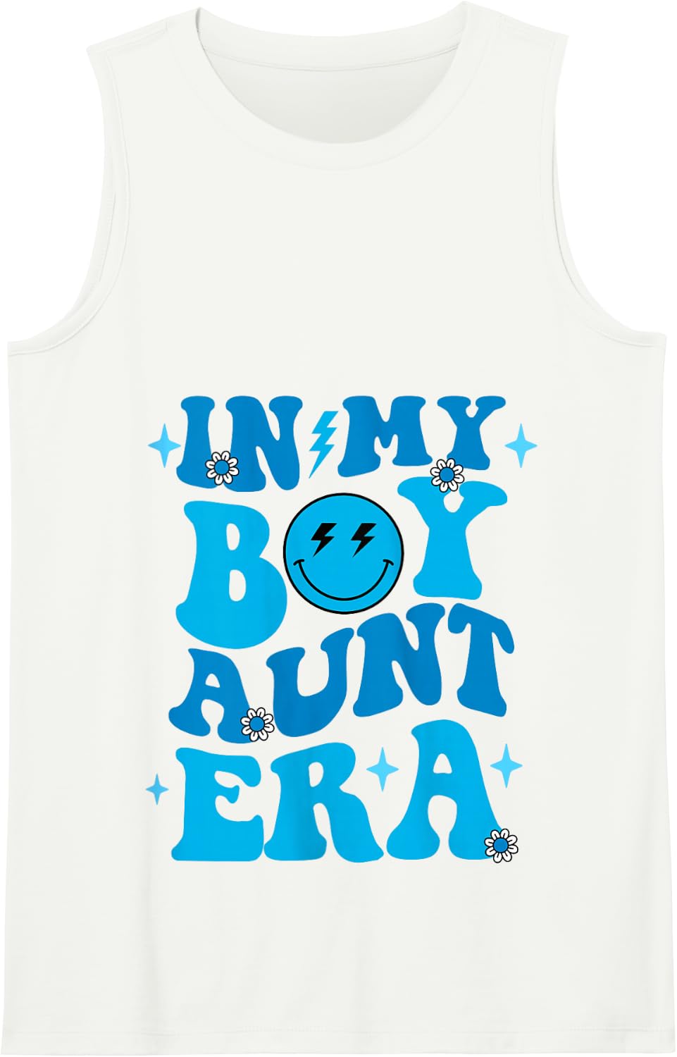 Groovy Retro In My Boy Aunt Era Cool Funny For Auntie Kids Tank Top - White