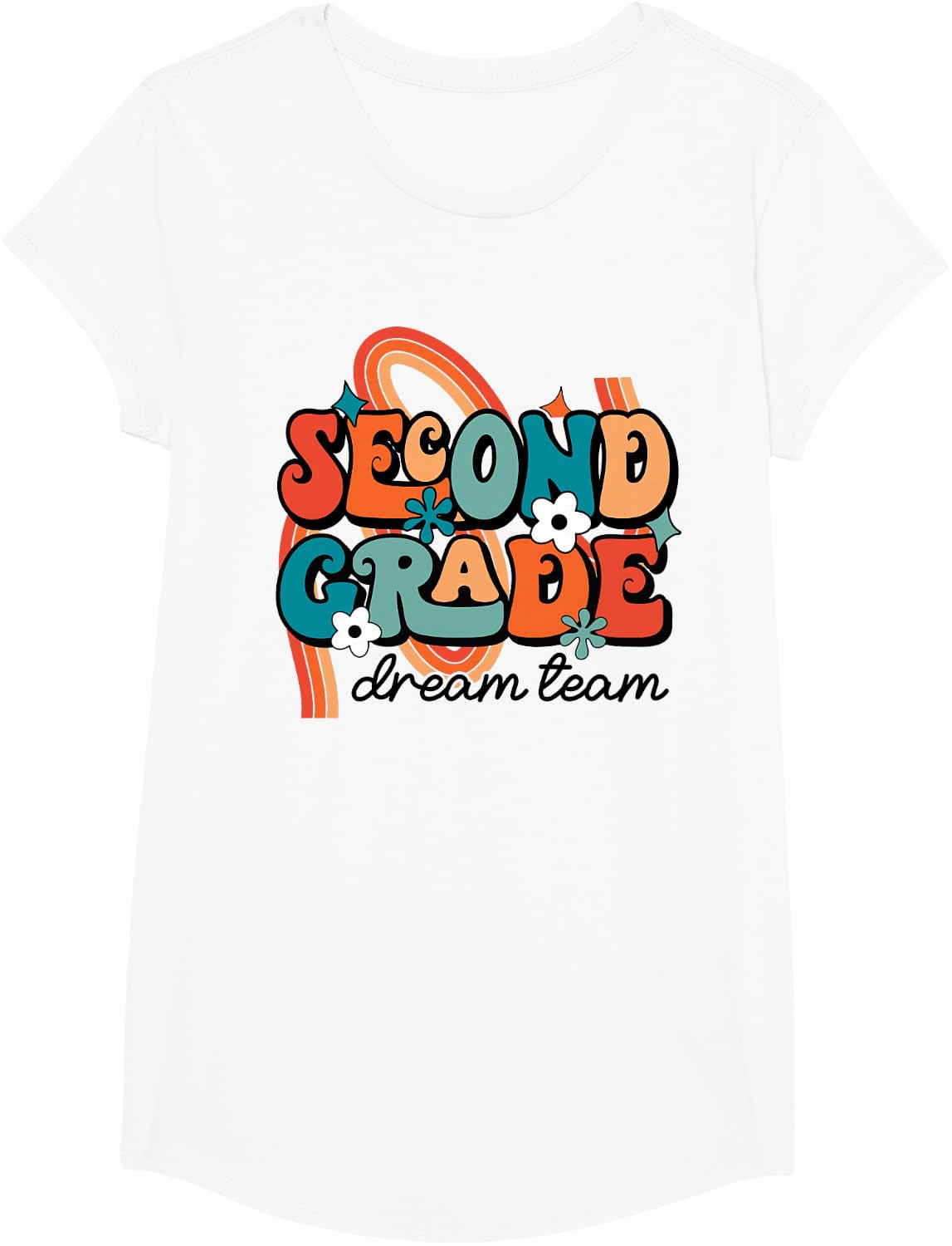 Second Grade Dream Team 1st Day of 2nd Grade Back to School T-Shirt - Girls White