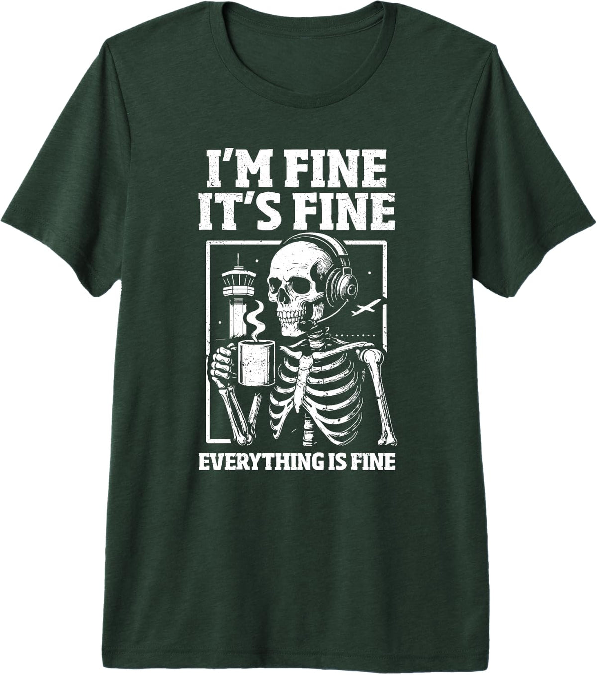 Funny Air Traffic Controller ATC Premium Tri-Blend T-Shirt - Forest