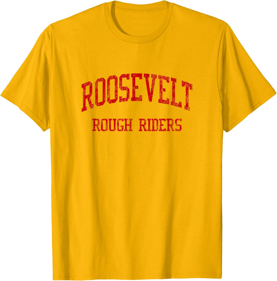 Roosevelt High School HS Honolulu HI Vintage Sports T-Shirt - Golden Yellow