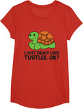 Ich lig Schildkröten einfach wirklich T-Shirt - Girls Red