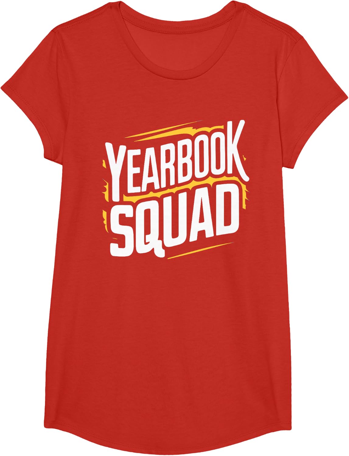 Yearbook Squad T-Shirt High School Tees for Students and Teachers T Shirts - Girls Red
